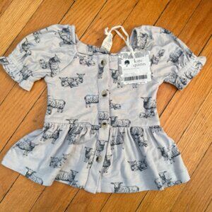 12-18m 100 acre wood top, sheep +lamb, NWT